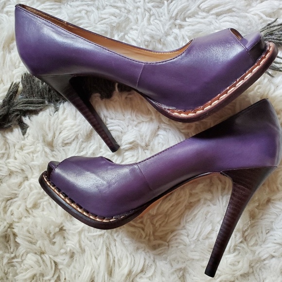 KORS Michael Kors Shoes - New Michael Kors Izzie Peep Toe Pumps 6.5 Purple